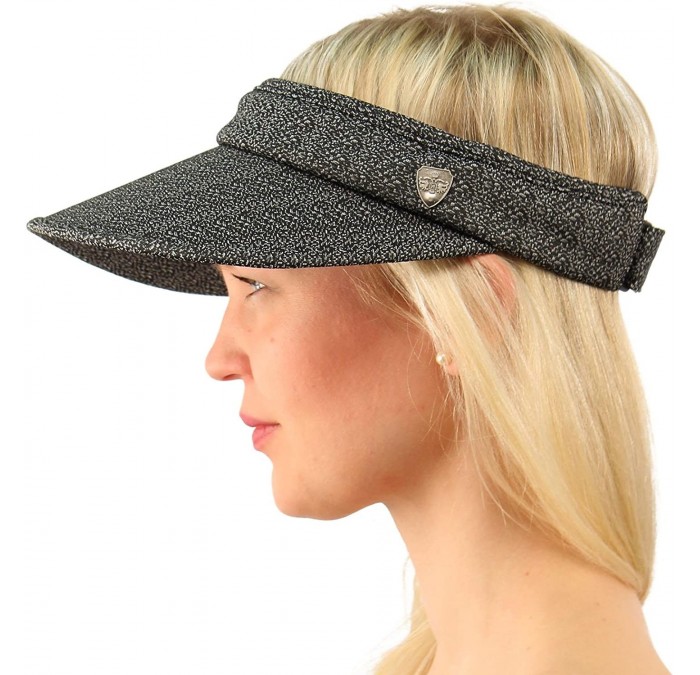 Sun Hats UPF UV Sun Protection Wide Brim 100% Cotton Beach Pool Visor Golf Cap Hat - Black - C617YULO4XW $32.09