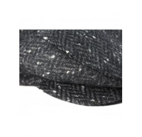 Newsboy Caps Irish Cap 100% Irish Wool Tweed Charcoal Fleck Made in Ireland - CA116A2EJAJ $43.02