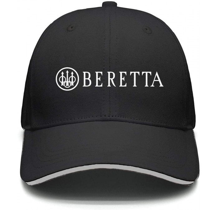 Baseball Caps Dad Beretta-Logo- Strapback Hat Best mesh Cap - Black-41 - CQ18RE5AN30 $18.78