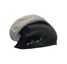 Skullies & Beanies Custom Slouchy Beanie C-141 Camo Embroidery Skull Cap Hats for Men & Women - Black Grey - CM18A55W9I9 $18.11