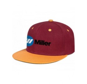 Baseball Caps Mens Miller-Electric- Baseball Caps Vintage Adjustable Trucker Hats Golf Caps - Burgundy-64 - CM18ZLHKN2Q $17.66