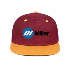 Baseball Caps Mens Miller-Electric- Baseball Caps Vintage Adjustable Trucker Hats Golf Caps - Burgundy-64 - CM18ZLHKN2Q $17.66