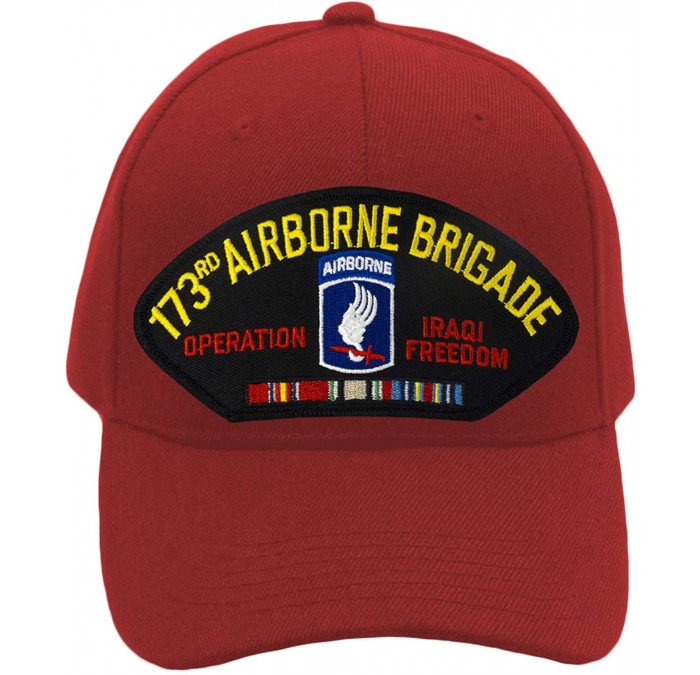 Baseball Caps 173rd Airborne - Operation Iraqi Freedom Veteran Hat/Ballcap Adjustable One Size Fits Most - Red - CT18TH9ZNUG ...
