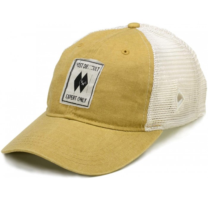 Baseball Caps Circle Patch Adjustable Trucker- Sunglasses Keeper - Yellow/ White - C118X8O33O0 $61.51