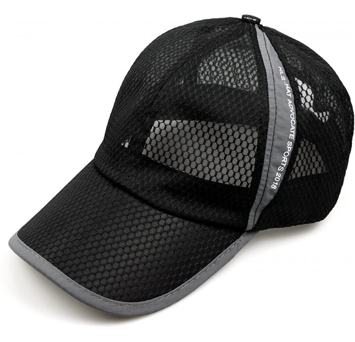 Baseball Caps Lightweight Breathable Outdoor Baseball Fishing - Black - CY18XS5DTX6 $19.18