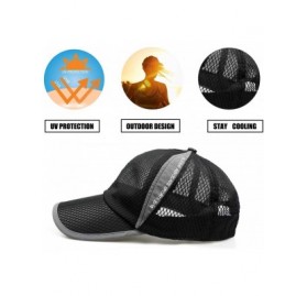 Baseball Caps Lightweight Breathable Outdoor Baseball Fishing - Black - CY18XS5DTX6 $8.55