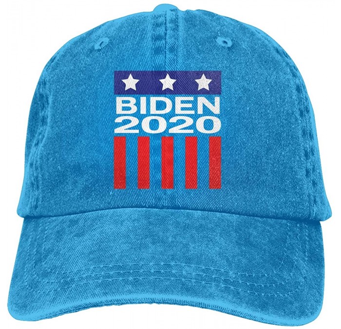 Cowboy Hats Joe Biden 2020 Fashion Adjustable Cowboy Cap Baseball Cap for Women and Men - Blue - CO18S9NONXA $38.03