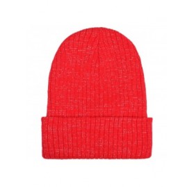 Skullies & Beanies Unisex Beanie Knit Winter Soft Warm Hats for Women and Men Beanies Skull Caps - Red - CU186ICRY3Q $10.81