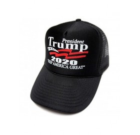 Baseball Caps Keep America Great Hat President Trump 2020 Trucker Black Cap w/Mesh Back - C618QL6MCZ0 $16.12