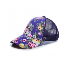 Baseball Caps Unisex Casual Floral Headwear Stretchy Soft Hats Comfort Baseball Cap Baseball Caps - Purple - CO18QKQ73IY $10.73