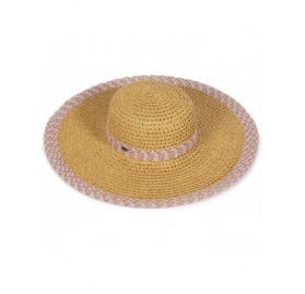 Sun Hats Beach Hats for Women - Wide Brim Summer Sun hat - Floppy Paper Straw UPF Sun Protection - Travel Outdoor Hiking - C8...