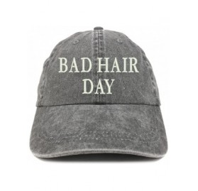 Baseball Caps Bad Hair Day Embroidered 100% Cotton Baseball Cap - Black - C812GZC1TRV $32.84