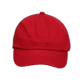 Baseball Caps Youth Washed Chino Twill Cap - Red - C3111L4MA17 $8.79