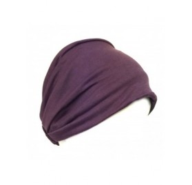 Cold Weather Headbands Wide Fabric Headband- Purple - Purple - CU1236J7R2R $9.07