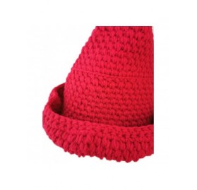 Skullies & Beanies Ewindy Winter Knit Beanie for Women Creative Women Pointy Hat Knitted Cap Warm Cone Witch Hat - Red Hats -...