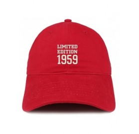 Baseball Caps Limited Edition 1959 Embroidered Birthday Gift Brushed Cotton Cap - Red - CJ18D9ASSOH $21.21