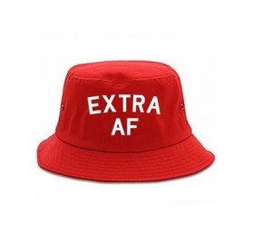Bucket Hats Extra AF Funny Bucket Hat - Red - CW18CZAWT33 $20.66