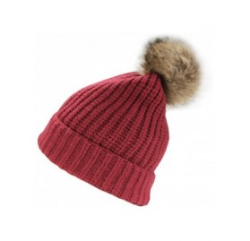 Skullies & Beanies Cozy Winter Christmas Theme Hat - 07 Cranberry Beanie - C7193YLICKT $9.31