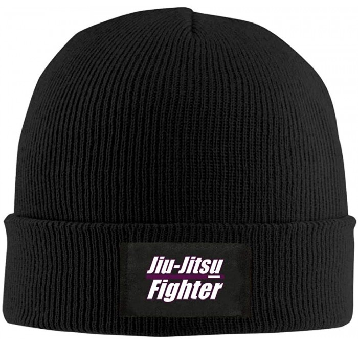 Skullies & Beanies Jiu Jitsu Fight Men's&Women's Outdoor Sports Warm Winter Hat Wool Cap - Black - C418IW6KDZA $21.90