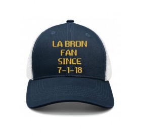 Skullies & Beanies Orange-LABRON-Creative-Basketball-Crown Mens Adjustable Funny Saying mesh Fitted Hats - Labron Fan Since-2...