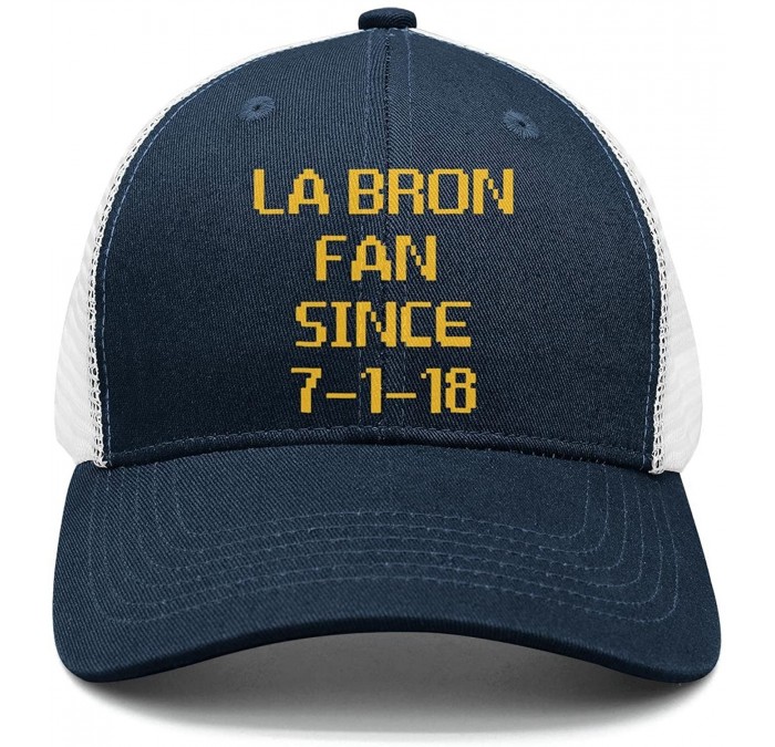Skullies & Beanies Orange-LABRON-Creative-Basketball-Crown Mens Adjustable Funny Saying mesh Fitted Hats - Labron Fan Since-2...