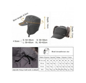 Baseball Caps Mens Womens Winter Wool Baseball Cap with Ear Flaps Faux Fur Earflap Trapper Hunting Hat for Cold Weather - CY1...