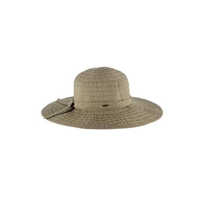 Sun Hats Women's Sewn Ribbon Crusher Hat - Sage - CB18760SRQ6 $27.19