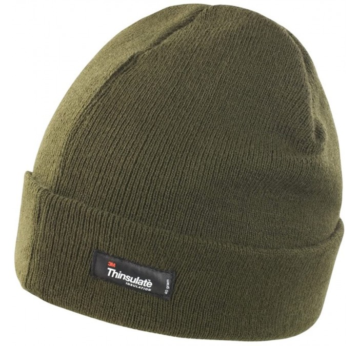 Skullies & Beanies Unisex Lightweight Thermal Winter Thinsulate Hat (3M 40g) - Olive - CC11HCND07F $19.30