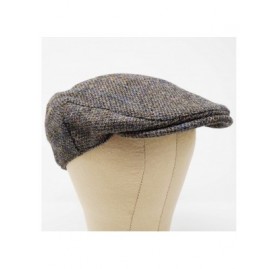 Newsboy Caps Nevis Flat Cap - 100% Handwoven Wool - Harris Tweed - Water Resistant - Partridge Brown - C718ZO586GD $41.98