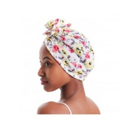 Skullies & Beanies Cotton Turbans for Women Flower Knot Headwrap Pre-Tied Bonnet Boho Pattern Chemo caps for Hair Loss - CG18...