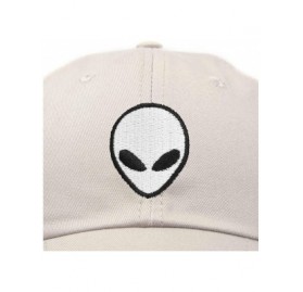 Baseball Caps Alien Head Baseball Cap Mens and Womens Hat - Beige - CH18M650Q6R $13.31