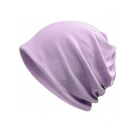 Skullies & Beanies Women's Baggy Slouchy Beanie Chemo Hat Cap Scarf - Solid-purple - C418L70YYGK $9.10