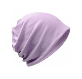Skullies & Beanies Women's Baggy Slouchy Beanie Chemo Hat Cap Scarf - Solid-purple - C418L70YYGK $9.10