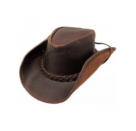 Cowboy Hats Leather Cowboy Hat Traders Down Under - Denali Brown - CW18GOZZZCI $38.05