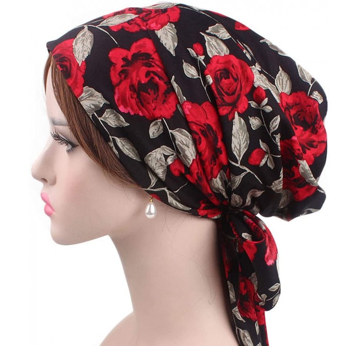 Skullies & Beanies Chemo Headwear Cancer Cap for Women Sleep Headscarf Bonnet Headwrap - 10 - CB18RS5HL8H $15.29