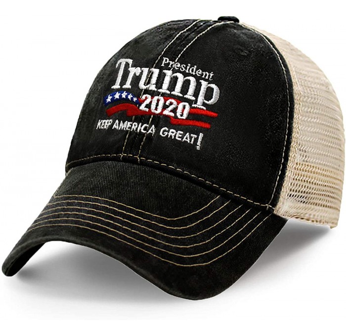 Baseball Caps Trump 2020 Keep America Great Campaign Embroidered US Hat Baseball Trucker Cap New TC101 TC102 - Tc101 Black - ...