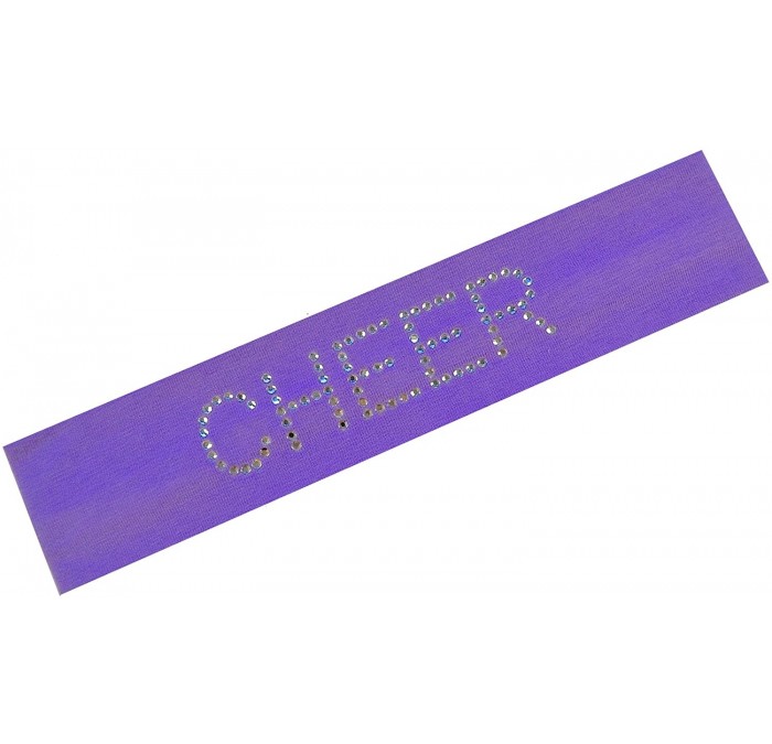 Headbands Cheer Rhinestone Cotton Stretch Headband - Lavender - CW11L60D00H $17.89