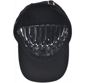 Baseball Caps Men's Cotton Flat Top Peaked Baseball Twill Army Military Corps Hat Cap Visor - 2017 Black - CN17XMOC0K6 $9.54