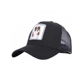 Baseball Caps Wolf-Hats Animal Trucker Hat Snapback Baseball Cap - Bulldog(black) - CC18OQNLTCC $11.50