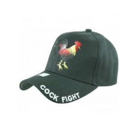 Baseball Caps Plain Baseball Cap Cock Fight Rooster Caps Solid Casual Hat Fashion Hats - Black - C718K7GHD8E $23.21