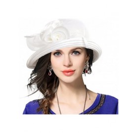 Sun Hats Womens Tea Party Church Baptism Kentucky Derby Dressy Hat - Cream - C417Y2D60Y5 $30.93