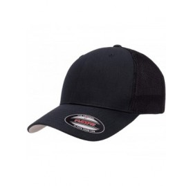 Baseball Caps The Original Flexfit Yupoong Mesh Trucker Hat Cap & 2-Tone - Dark Navy - CH11LP4R0MX $12.97