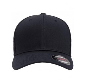 Baseball Caps The Original Flexfit Yupoong Mesh Trucker Hat Cap & 2-Tone - Dark Navy - CH11LP4R0MX $12.97