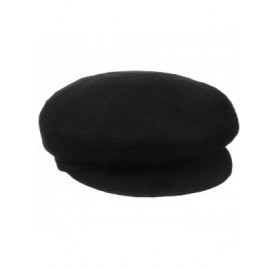 Berets Women's Wool Blend Militia Cap - Black - CE12ITEBG2V $22.89
