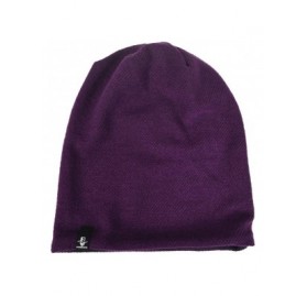 Skullies & Beanies Mens Slouchy Beanie Knit Skull Cap Long Baggy Hip-hop Winter Summer Hat B305 - Purple - C812NZT20N8 $10.12