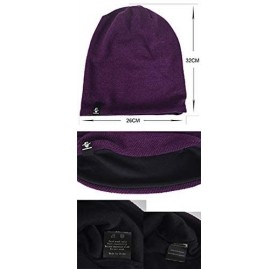 Skullies & Beanies Mens Slouchy Beanie Knit Skull Cap Long Baggy Hip-hop Winter Summer Hat B305 - Purple - C812NZT20N8 $10.12