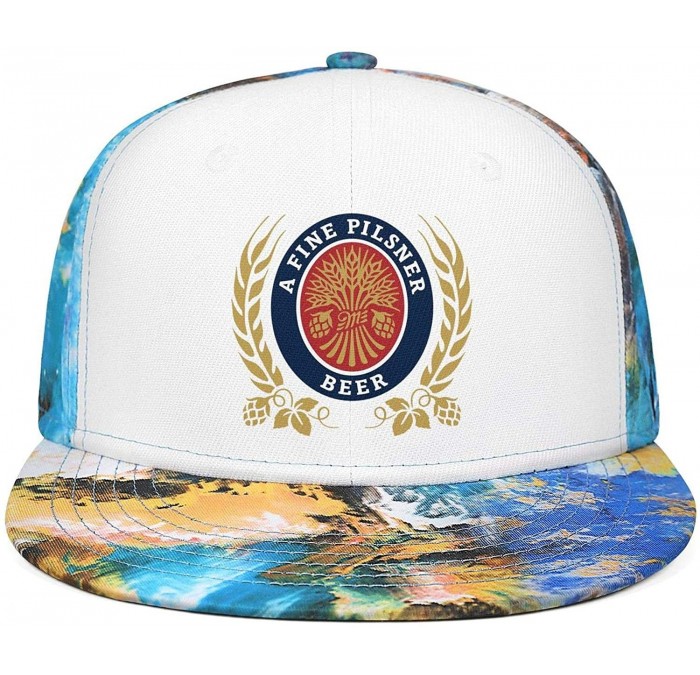 Baseball Caps Unisex Miller-Lite-Beer-Logo- Baseball Hats Designer mesh Caps - Blue-33 - CE18RDTZ9LI $13.24