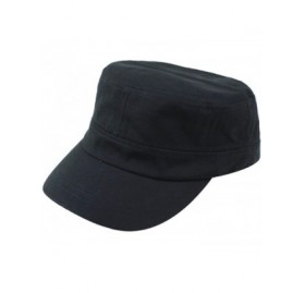 Baseball Caps Fashion Summer Adjustable Army Cadet Military Cap - Black - CC11ZQ295QJ $9.65