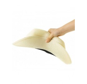 Fedoras Mens Womens Packable Straw Derby Panama Ribbon Band Sun Hat Fedora Summer - 00714white - CH18SK4XOGX $16.75