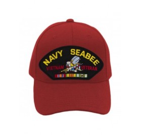 Baseball Caps US Navy Seabee - Vietnam War Veteran Hat/Ballcap Adjustable One Size Fits Most (Multiple Colors & Styles) - Red...